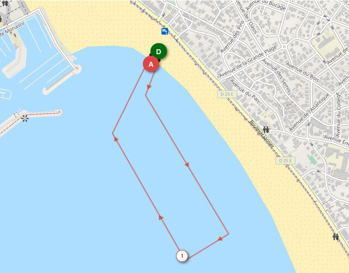 parcours natation triathlon Royan